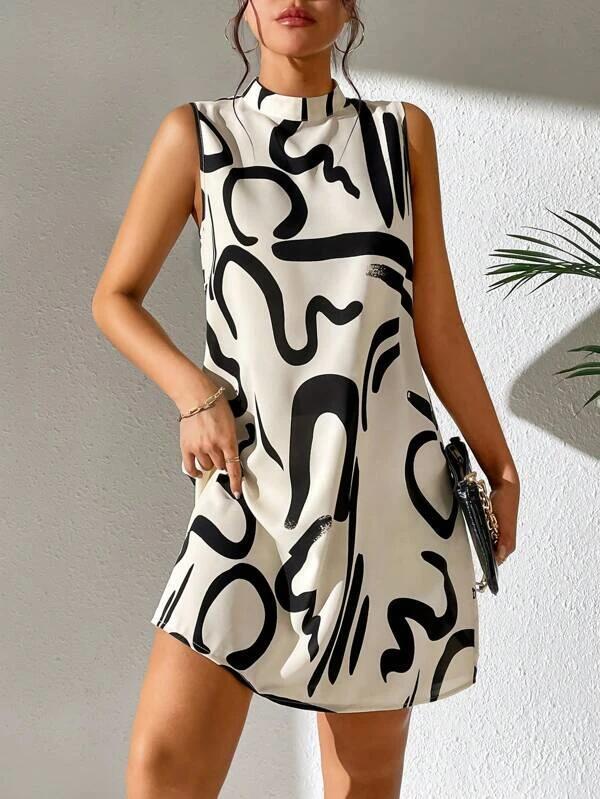 Abito da donna chic con scollatura a girocollo di tendenza - stile ed eleganza perfetti per voi