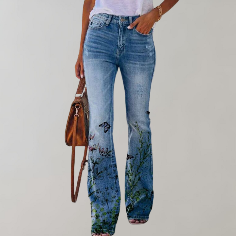 Delfina™ - Denim a Zampa Chic