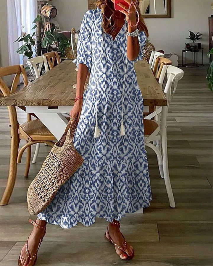 Elegante abito da donna a maniche lunghe per le occasioni speciali