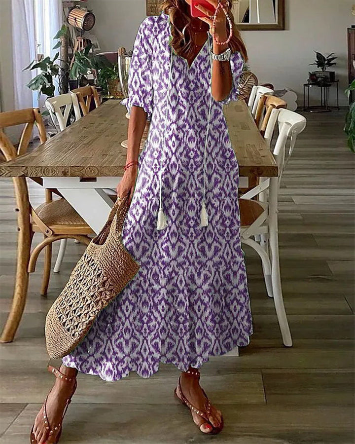 Elegante abito da donna a maniche lunghe per le occasioni speciali