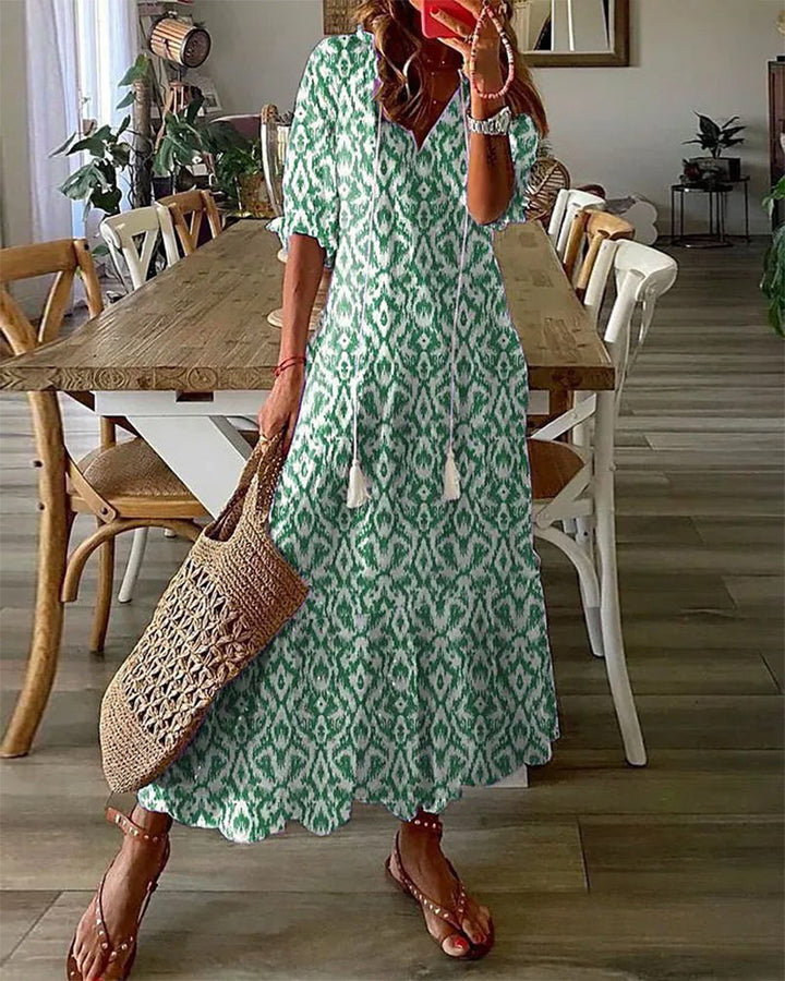 Elegante abito da donna a maniche lunghe per le occasioni speciali