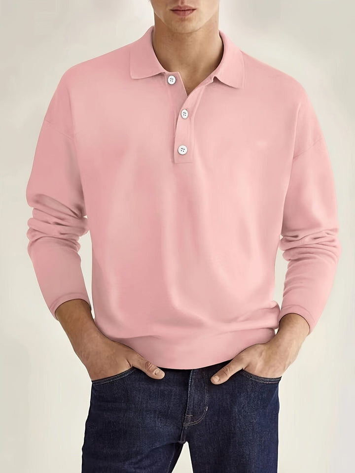 Emiliano™ - Camicia a maniche lunghe con collo alla coreana!