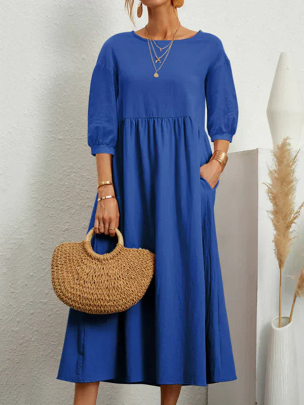 <p>Fiora - Abito Estivo Alla Moda con Eleganti Maniche a Palloncino</p>