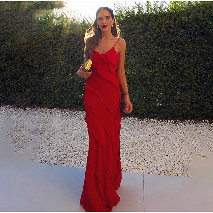 Ravenna™ - Abito sexy in chiffon con schiena scoperta e spacco