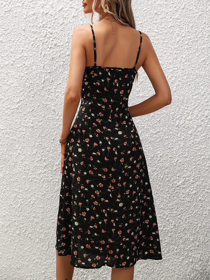 Yinthe - Elegante Lange Jurk met Speelse Polka Dots