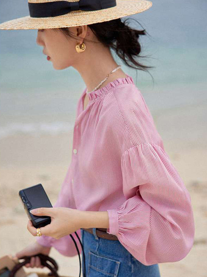 Sophie - Blusa Striata Elegante per un Look di Lusso