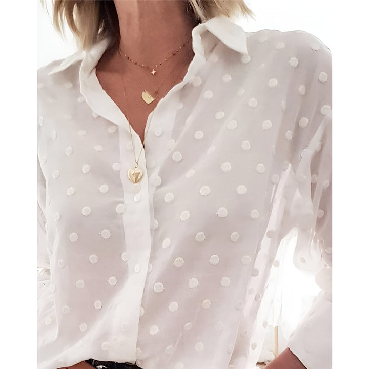 <p>Coline - Blusa Elegante con Dots Cerrando</p>