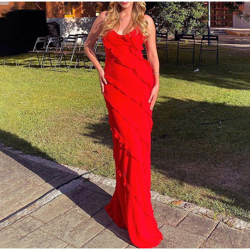 Ravenna™ - Abito sexy in chiffon con schiena scoperta e spacco
