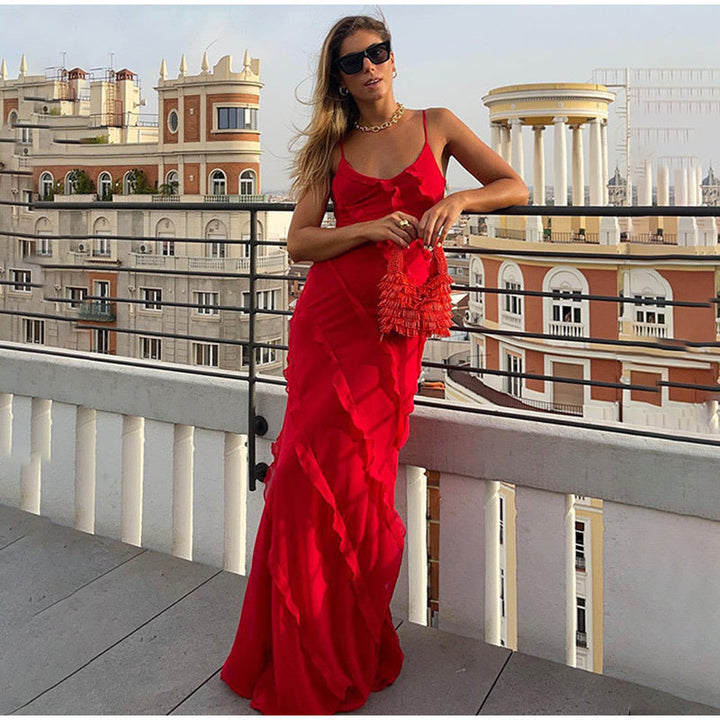 Ravenna™ - Abito sexy in chiffon con schiena scoperta e spacco