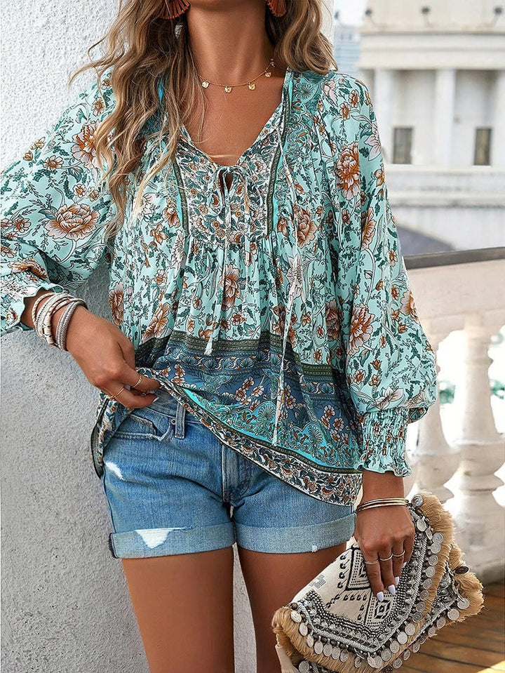 Nynke - Blusa Fiori Raggiante per le Giornate Estive