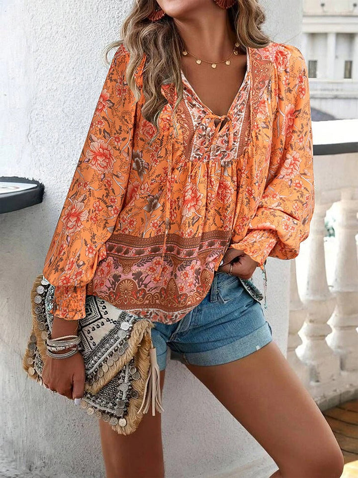 Nynke - Blusa Fiori Raggiante per le Giornate Estive