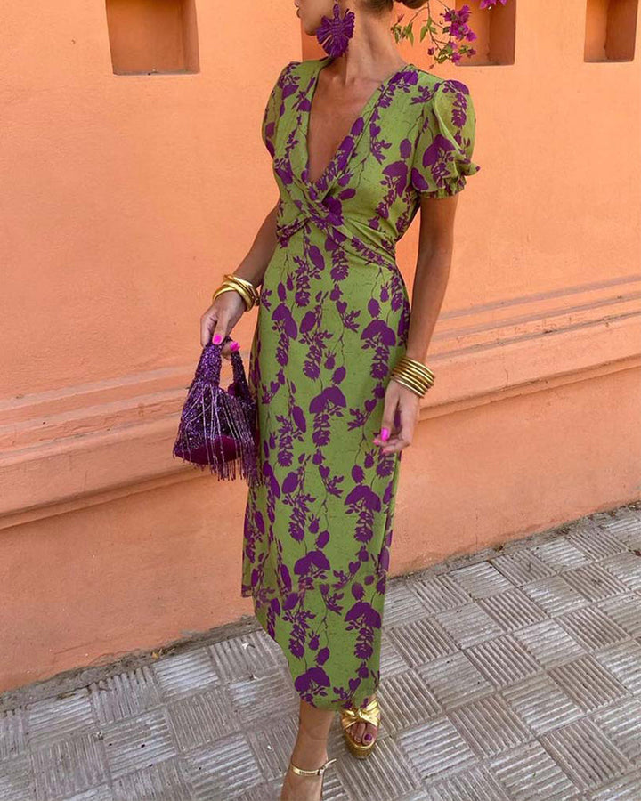 Elegante abito da festa™ con elegante scollatura a V, perfetto per le occasioni speciali