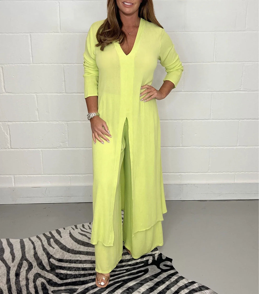 Milana™ - Coordinato Accogliente: Top Lungo e Pantaloni Abbinati