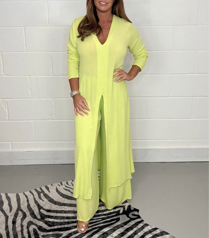 Milana™ - Coordinato Accogliente: Top Lungo e Pantaloni Abbinati