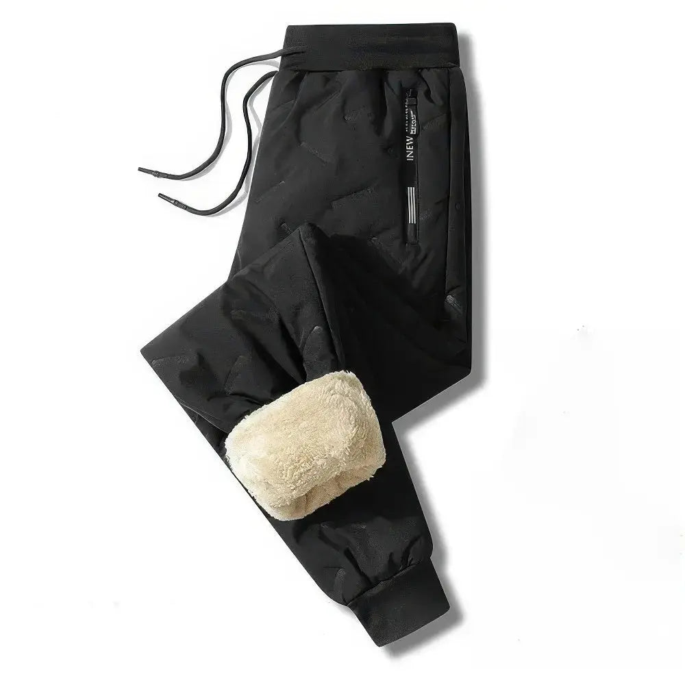 Comodi pantaloni da corsa da uomo in pile trapuntato, perfetti per le giornate fredde
