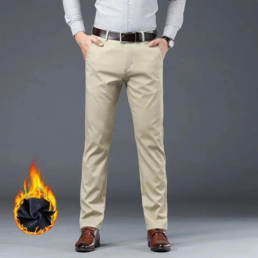 Pantaloni invernali eleganti da uomo in caldo pile - comfort e stile per le giornate fredde