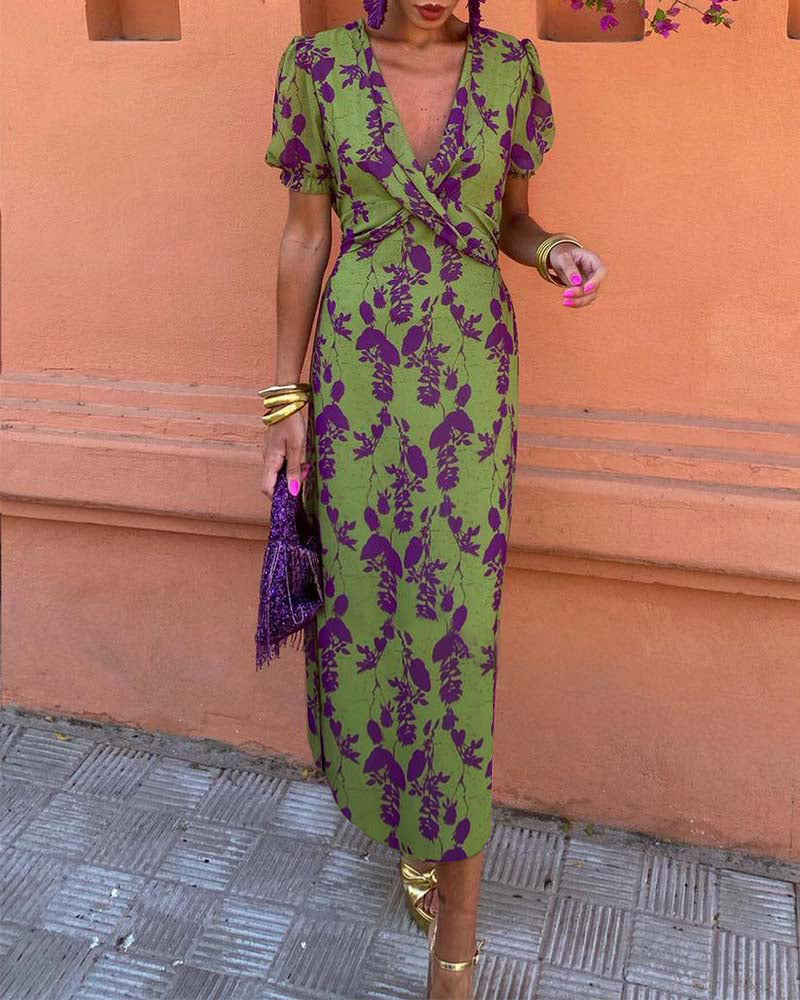 Elegante abito da festa™ con elegante scollatura a V, perfetto per le occasioni speciali