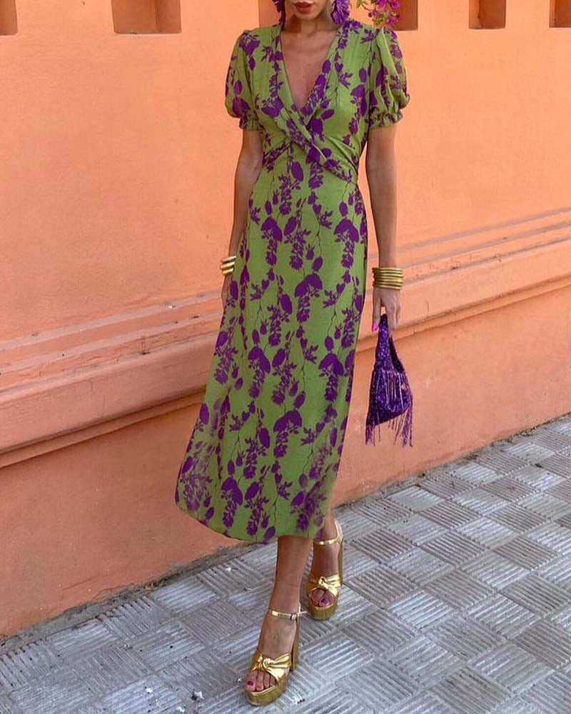 Elegante abito da festa™ con elegante scollatura a V, perfetto per le occasioni speciali