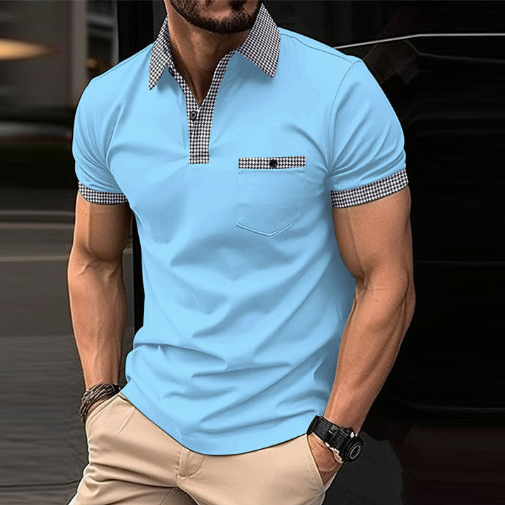 Serenzo - Elegante polo da uomo con moderno motivo a quadretti