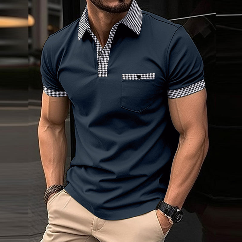 Serenzo - Elegante polo da uomo con moderno motivo a quadretti