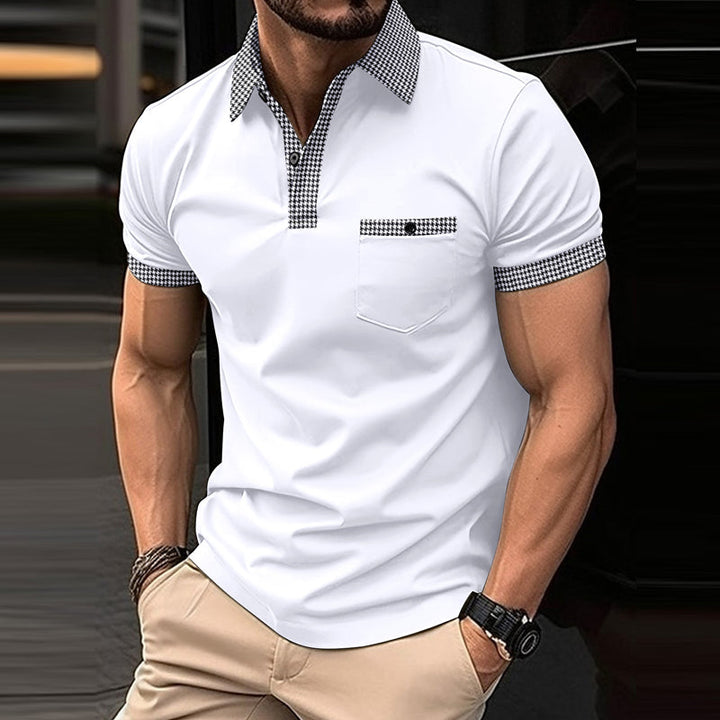 Serenzo - Elegante polo da uomo con moderno motivo a quadretti