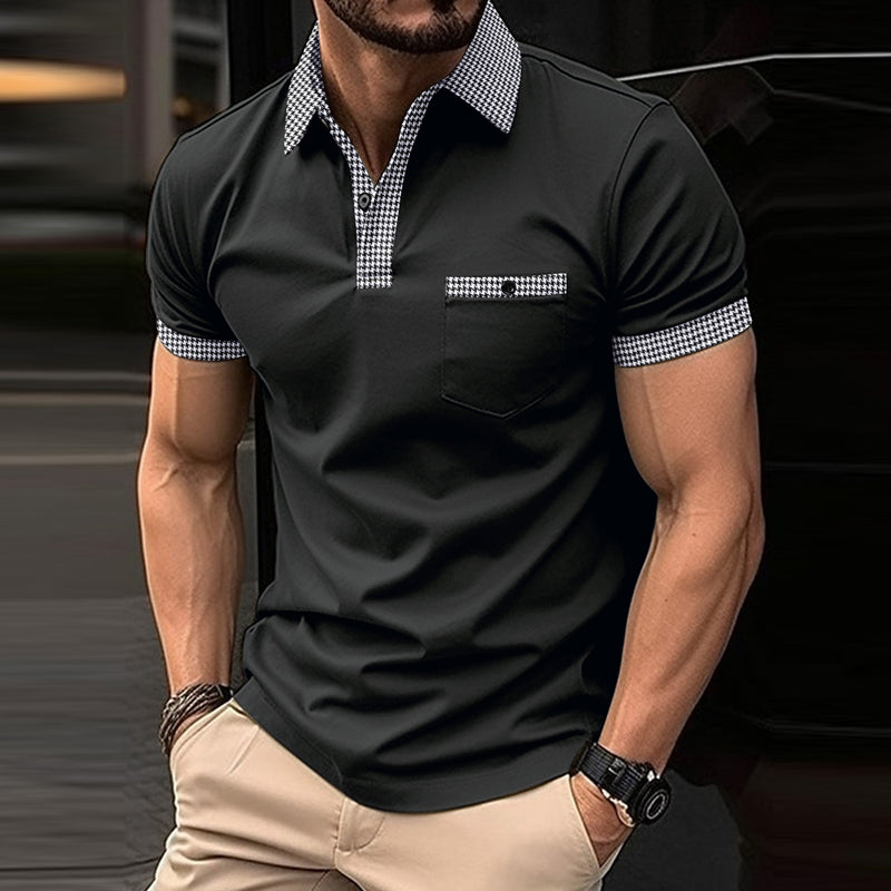 Serenzo - Elegante polo da uomo con moderno motivo a quadretti