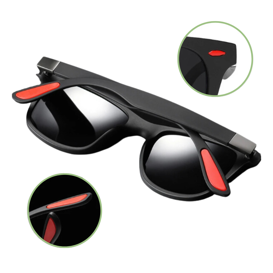 Eleganti occhiali da sole da uomo con lenti polarizzate - protezione eccellente e look alla moda per le avventure all'aria aperta