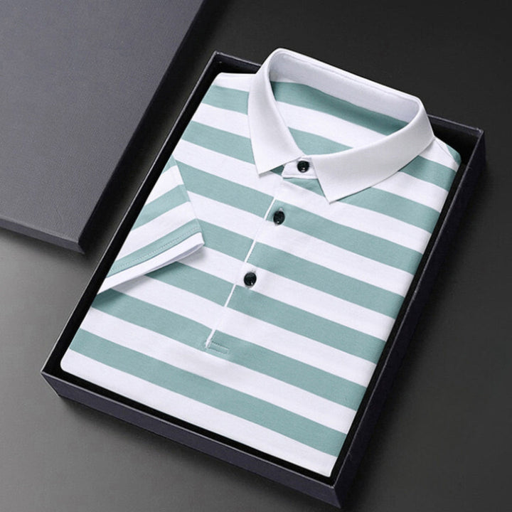 Elegante polo da uomo con righe classiche - eleganza e comfort per tutti i giorni