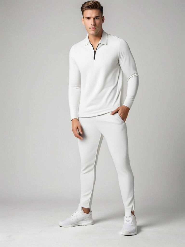 Amir - Tuta da ginnastica comoda e alla moda con maniche lunghe e pratica chiusura a zip