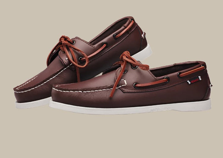 Eleganti mocassini da uomo con lacci e comoda suola ergonomica