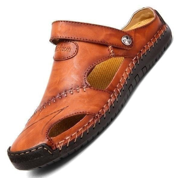Giovanni™ - Sandalia da uomo in morbida pelle per una maggiore traspirabilità all'aperto.