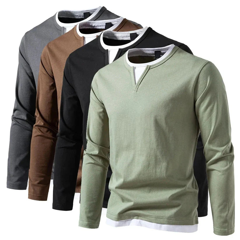 Sergio™ – Maglione a maniche lunghe con scollo a V