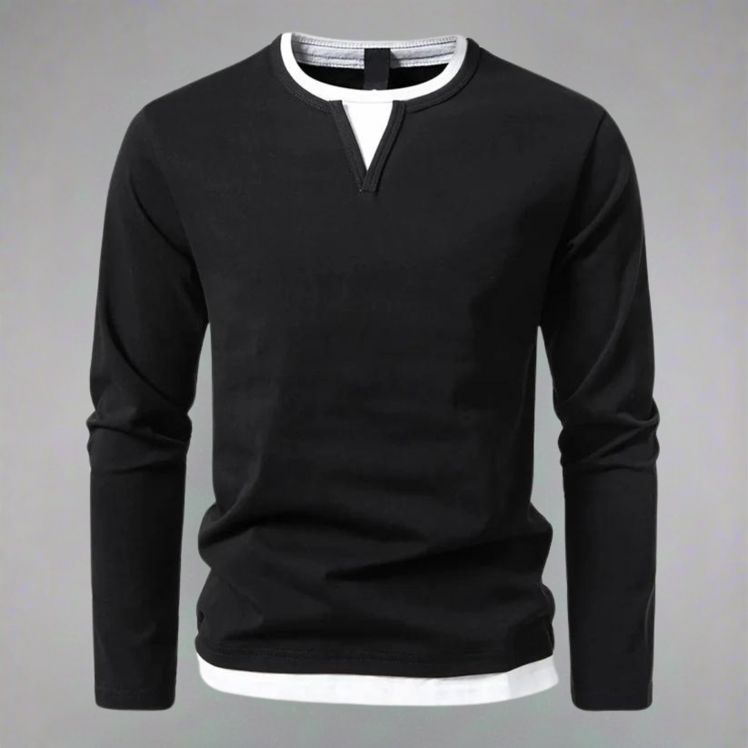 Sergio™ – Maglione a maniche lunghe con scollo a V