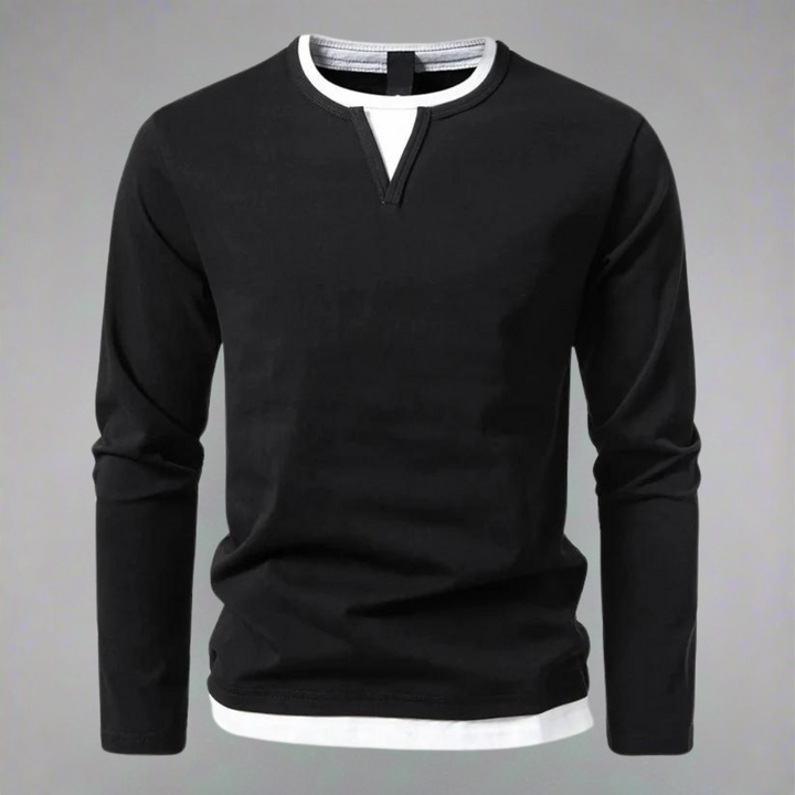Sergio™ – Maglione a maniche lunghe con scollo a V