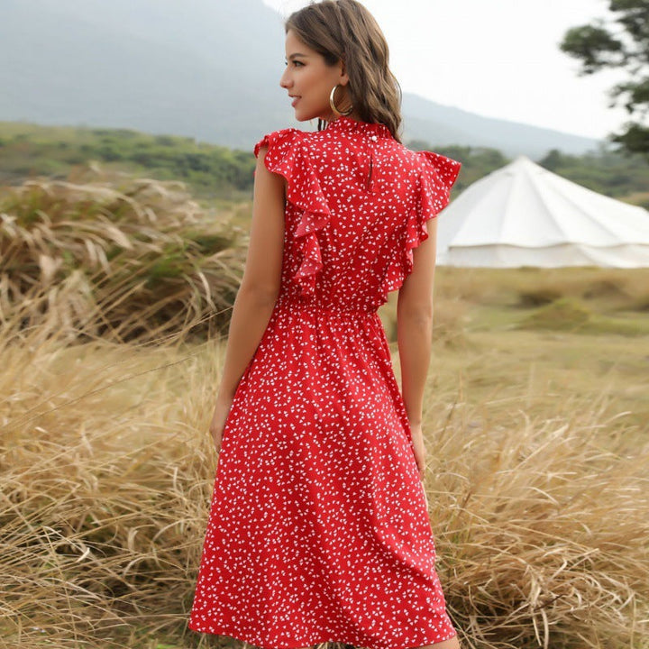 Elodie - Elegante Lange Chiffon Zomerjurk