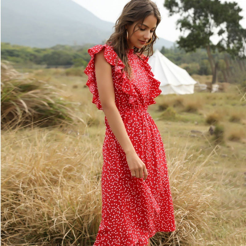 Elodie - Elegante Lange Chiffon Zomerjurk