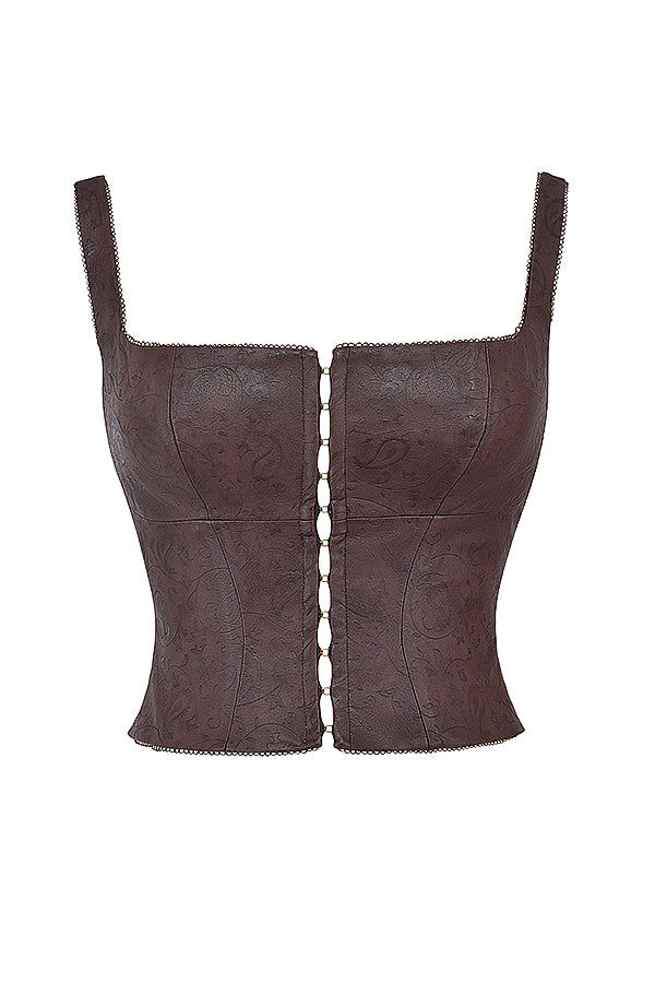 Gilda - Top in ecopelle vegan elegante