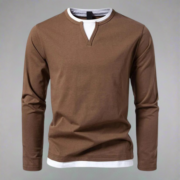 Sergio™ – Maglione a maniche lunghe con scollo a V