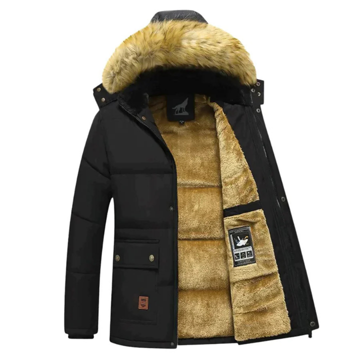 Elegante e calda giacca invernale da uomo con zip e cappuccio - ideale per le giornate fredde