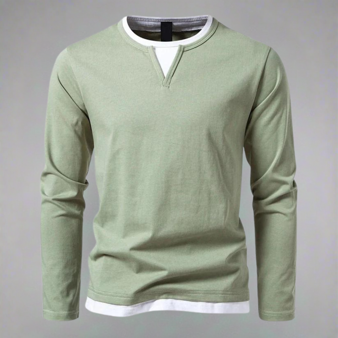 Sergio™ – Maglione a maniche lunghe con scollo a V