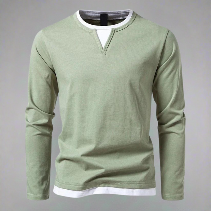 Sergio™ – Maglione a maniche lunghe con scollo a V