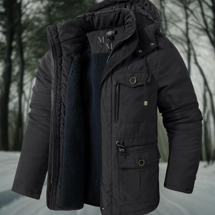 Elegante bomber invernale da uomo con pratica chiusura a zip - un design elegante per le giornate fredde