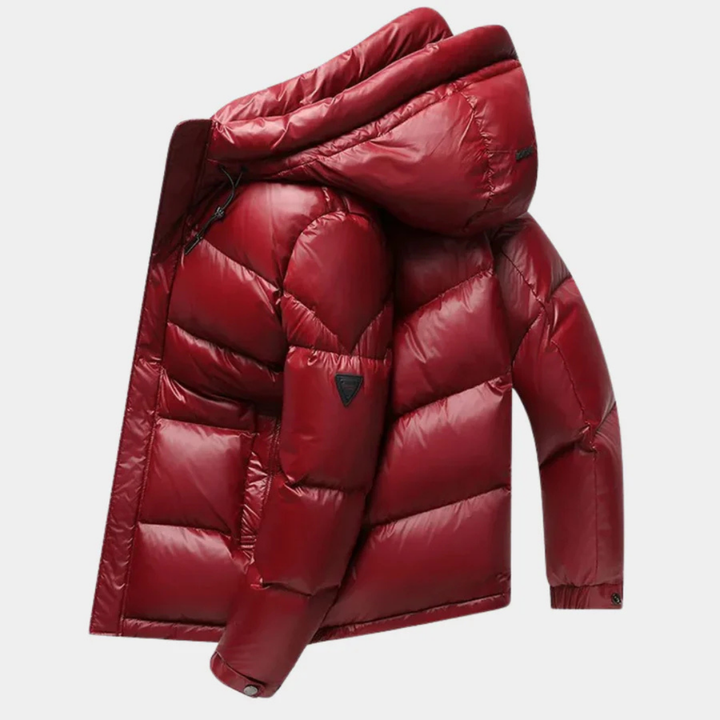 Piumino invernale da uomo con cappuccio e fodera calda - ideale per le giornate fredde