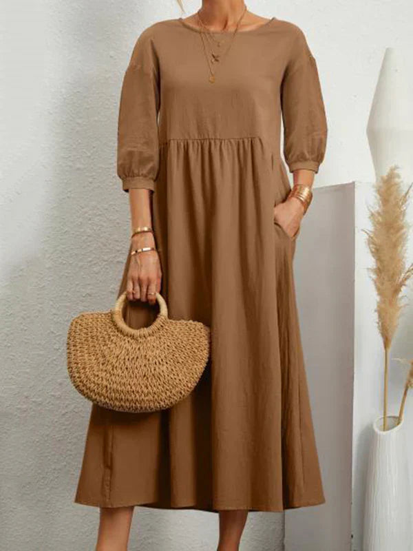 <p>Fiora - Abito Estivo Alla Moda con Eleganti Maniche a Palloncino</p>