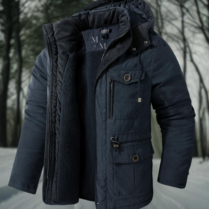 Elegante bomber invernale da uomo con pratica chiusura a zip - un design elegante per le giornate fredde
