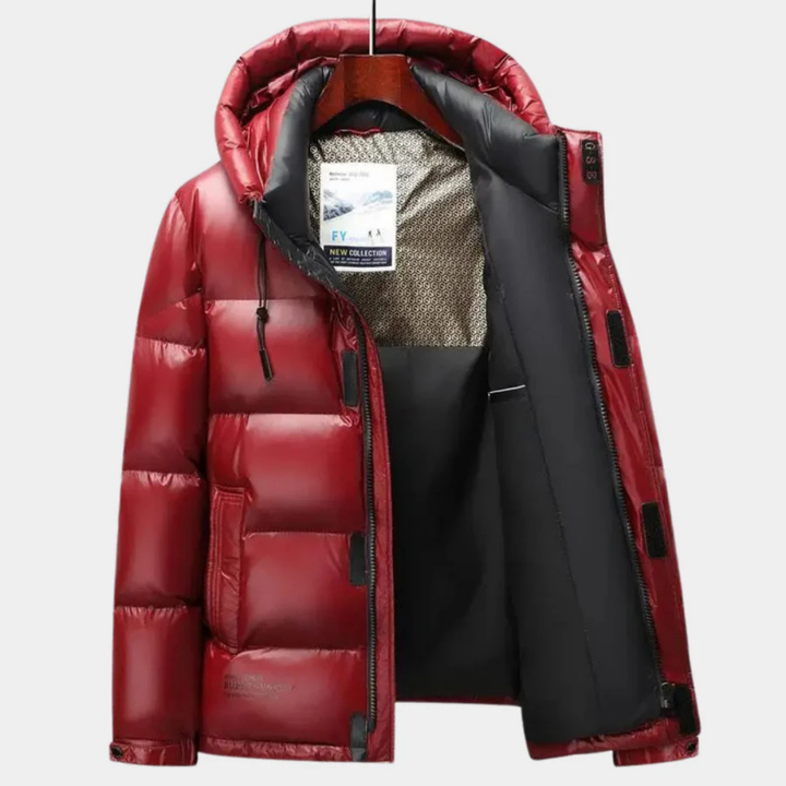 Piumino invernale da uomo con cappuccio e fodera calda - ideale per le giornate fredde