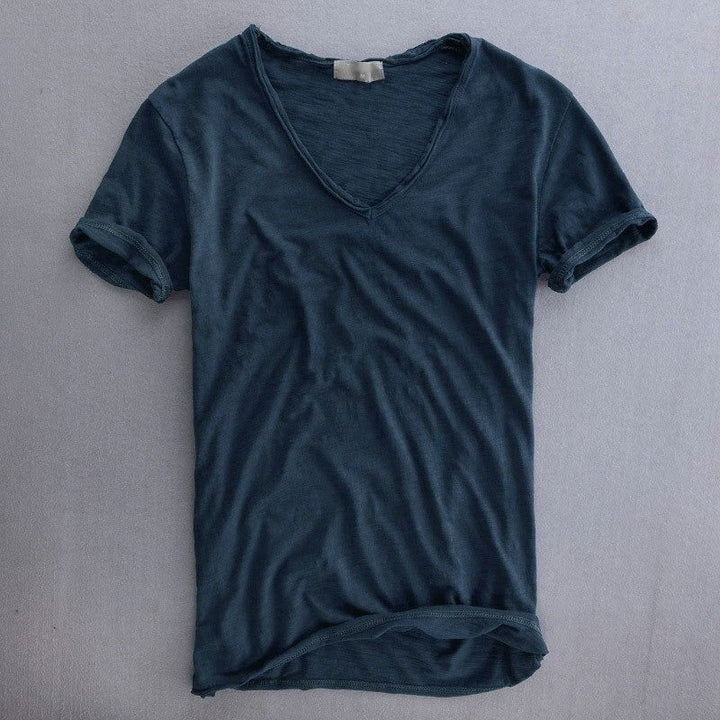 Enrico™ -  Camicia in cotone con scollo a V
