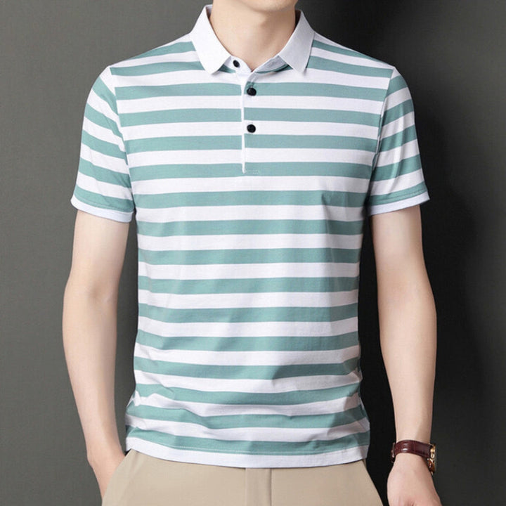 Elegante polo da uomo con righe classiche - eleganza e comfort per tutti i giorni