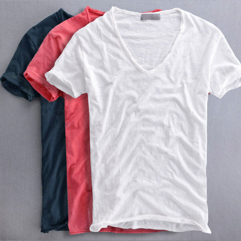 Enrico™ -  Camicia in cotone con scollo a V