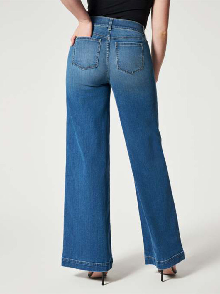 Eleganti jeans da donna a gamba larga per un look comodo e alla moda